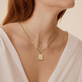 CONJUNTO CRUZ INITIALE COLLAR | ORO