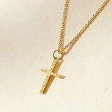 CONJUNTO CRUZ INITIALE COLLAR | ORO