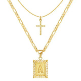 CONJUNTO CRUZ INITIALE COLLAR | ORO