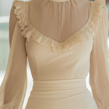 VESTIDO MINI ELEGANTE CON CUELLO ALTO - VALERINA MARBELLA