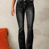 JEANS DE CINTURA ALTA DE CORTE AMPLIO