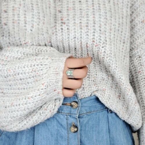 ANILLO VINTAGE BOHEMIO TURQUESA IMPOSANT SORTIJA