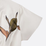 VESTIDO MIDI ENVOLVENTE DE SATÉN CON MANGA CORTA