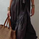 Alluring Deep-V Wrap Midi Dress