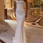 Tie-back fishtail maxi dress