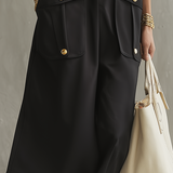 Sophisticated Sleeveless Utility Midi Dress