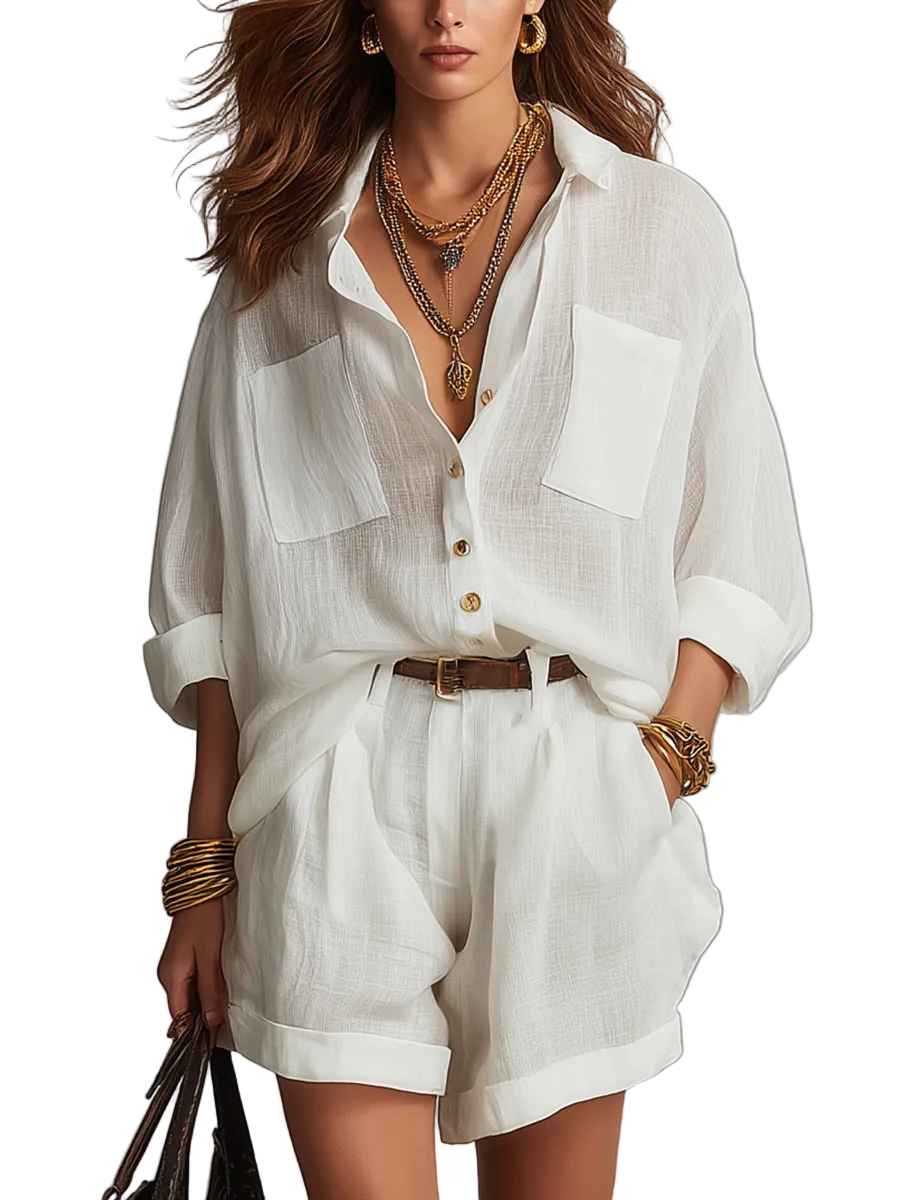 Polished Utility Shirt & Shorts Co-Ord Set