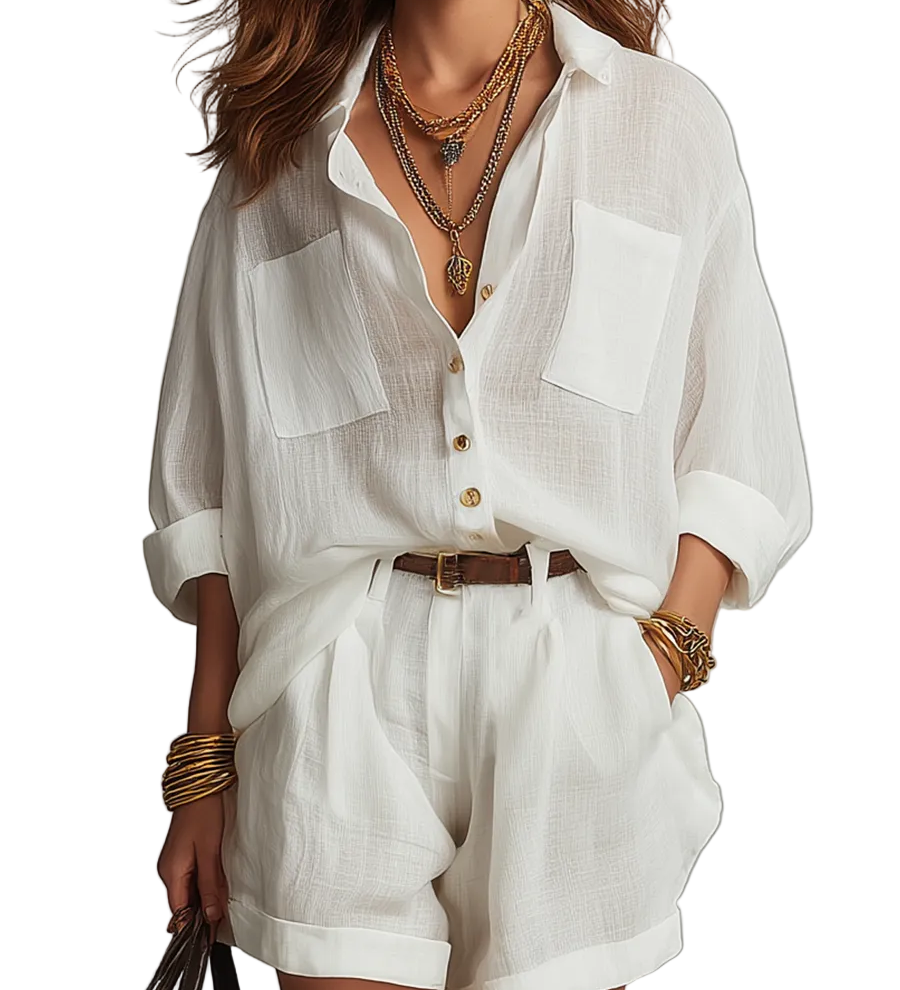 Polished Utility Shirt & Shorts Co-Ord Set