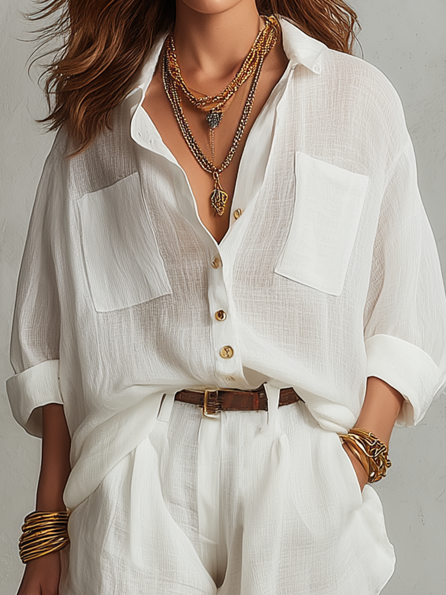 Polished Utility Shirt & Shorts Co-Ord Set