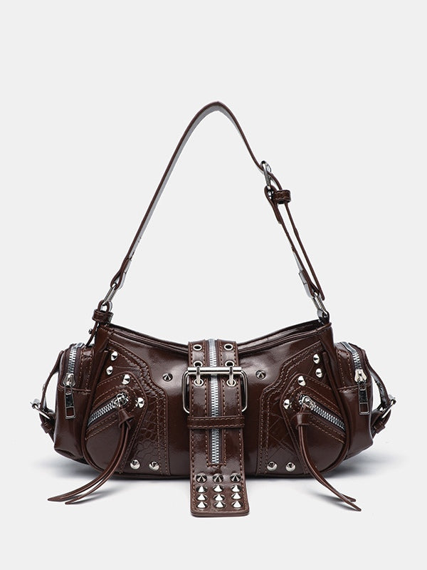 BOLSO BANDOLERA DE UN HOMBRO CON REMACHES