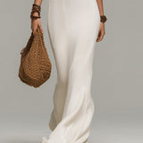 Bohemian Keyhole Neckline Knitted Maxi Dress