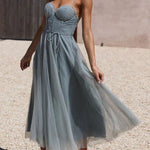 Modern-day Princess Chiffon Suspenders Party Maxi Dress