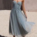 Modern-day Princess Chiffon Suspenders Party Maxi Dress