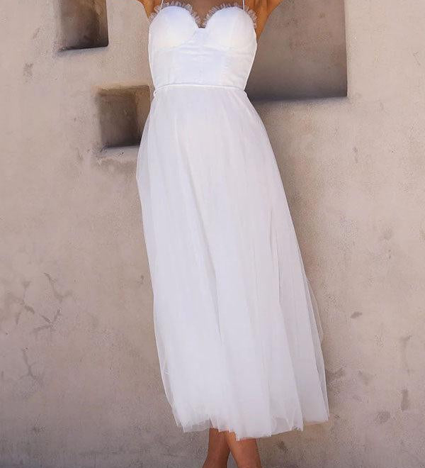 Modern-day Princess Chiffon Suspenders Party Maxi Dress