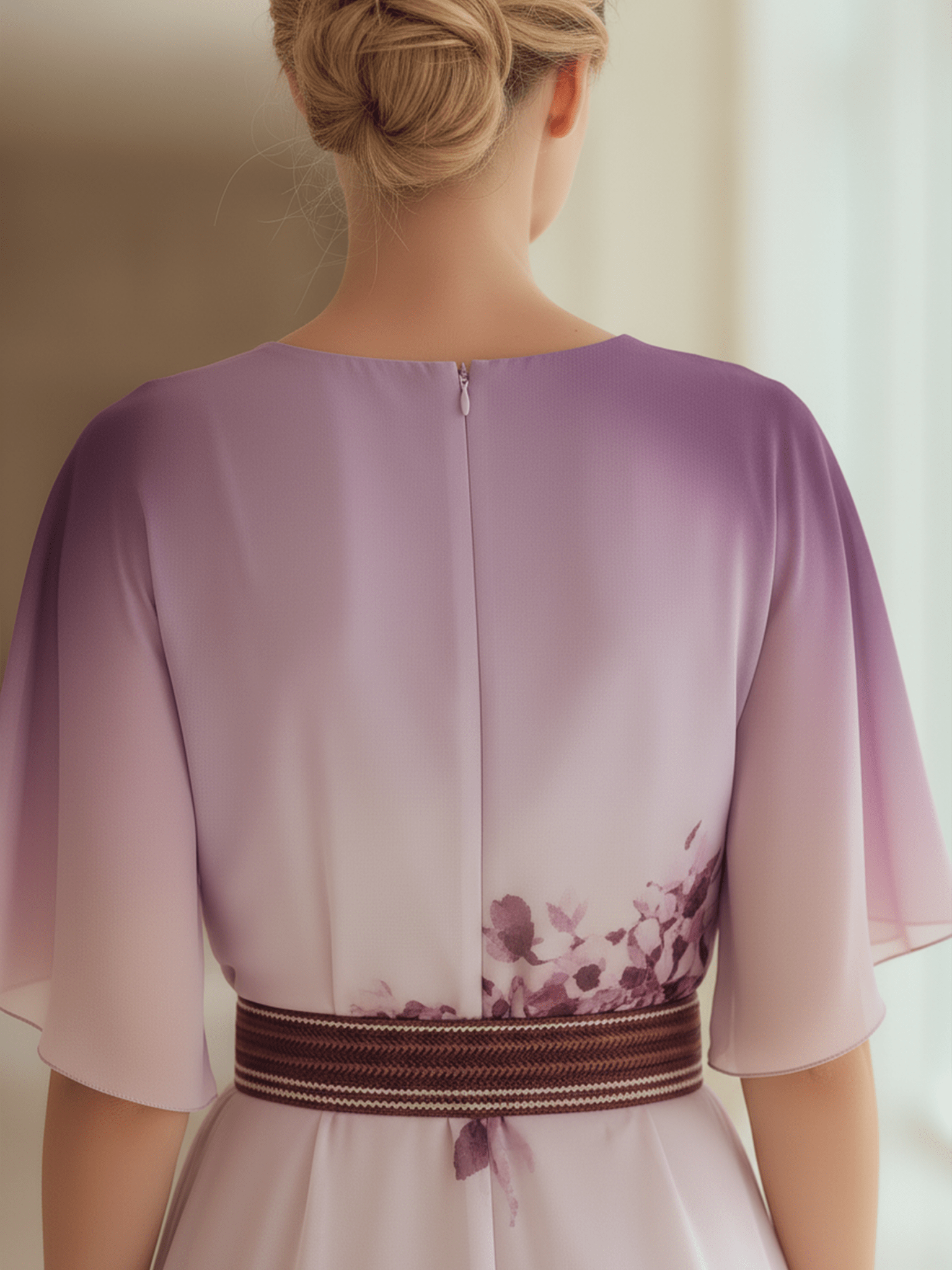 VESTIDO MAXI DE GASA CON DEGRADADO FLORAL - VALERINA MARBELLA