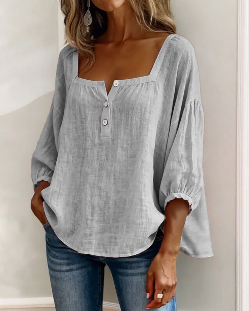 BLUSA SENCILLA CON CUELLO CUADRADO - VALERINA MARBELLA