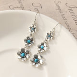PENDIENTES BOHEMIO PÉTALO EN FORME DE TURQUESA GOTA