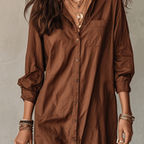 VESTIDO MIDI BOHEMIO ABOTONADO CON VOLANTE EN EL BAJO - VALERINA MARBELLA