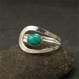 ANILLO MINIMALISTA MODERNO TURQUESA OUVERT