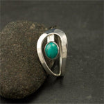 ANILLO MINIMALISTA MODERNO TURQUESA OUVERT
