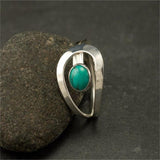 ANILLO MINIMALISTA MODERNO TURQUESA OUVERT