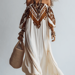 VESTIDO BOHEMIO CON HOMBROS DESCUBIERTOS - VALERINA MARBELLA