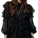 Bohemian Style Multi Layered Ruffle Top