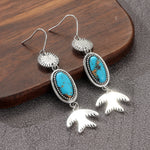 BOHEMIO TURQUESA CON OISEAU DIJE COLGANTE PENDIENTES