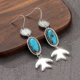 BOHEMIO TURQUESA CON OISEAU DIJE COLGANTE PENDIENTES