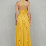 Lavirea – Sculpted pleats – One-shoulder midi dress
