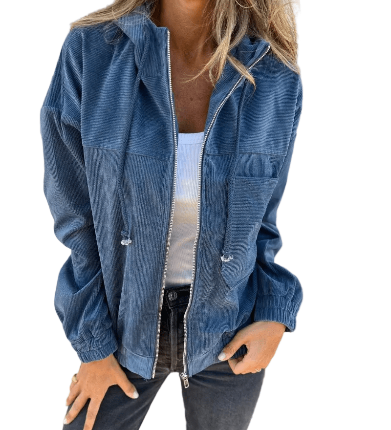 CHAQUETA DE PANA CON CAPUCHA Y CREMALLERA - VALERINA MARBELLA