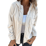 CHAQUETA DE PANA CON CAPUCHA Y CREMALLERA - VALERINA MARBELLA