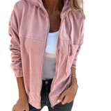 CHAQUETA DE PANA CON CAPUCHA Y CREMALLERA - VALERINA MARBELLA