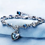 PULSERA OCÉANO CORAZÓN BRILLO