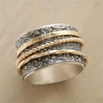 ANILLO VINTAGE ORO ROSA & PLATA