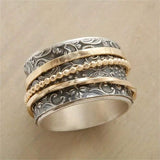 ANILLO VINTAGE ORO ROSA & PLATA