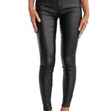 High Waist Faux Leather Stretchy Slim Fit Pants