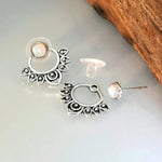 BOUCLE OREILLE VINTAGE TURQUESA SOLEIL RAYONNANT CLOU OREILLE ARO