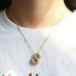 CONJUNTO BULLE LETTRE INITIALE COLLAR | ORO