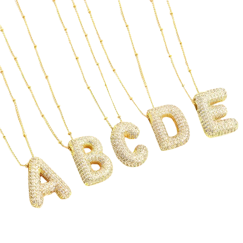 CONJUNTO BULLE LETTRE INITIALE COLLAR | ORO