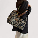 BOLSO SHOPPER DE CANVAS CON ESTAMPADO DE LEOPARDO - VALERINA MARBELLA