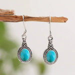 PENDIENTES WESTERN STYLE TURQUESA GOTA