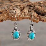 PENDIENTES WESTERN STYLE TURQUESA GOTA