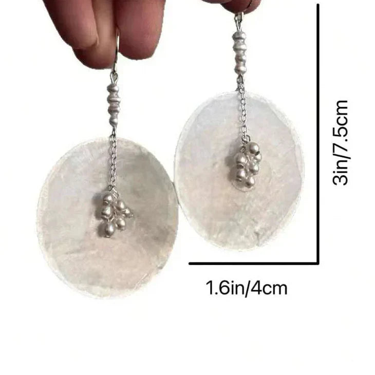 PENDIENTES MINIMALISTA COQUILLAGE & IMITATION PERLA GOTA