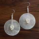 PENDIENTES MINIMALISTA COQUILLAGE & IMITATION PERLA GOTA