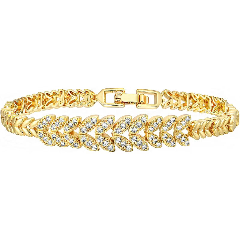 PULSERA FEUILLE ÉTERNELLE TENIS | ORO