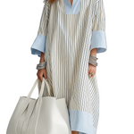 Effortless Striped Midi Dress
