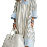 Effortless Striped Midi Dress