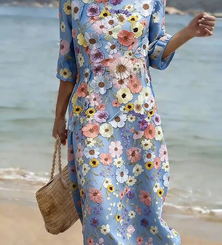 VESTIDO MIDI CÓMODO Y ELEGANTE - VALERINA MARBELLA