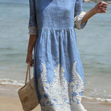 VESTIDO CON ESTAMPADO BOTÁNICO DE FLORES - VALERINA MARBELLA